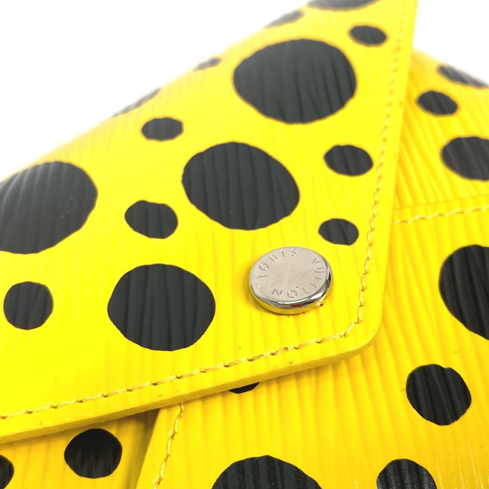 LOUIS VUITTON Clutch bag M81959 Epi Leather black yellow red Epi Yayoi Kusama LVxYK Pochette Kirigami Women Used