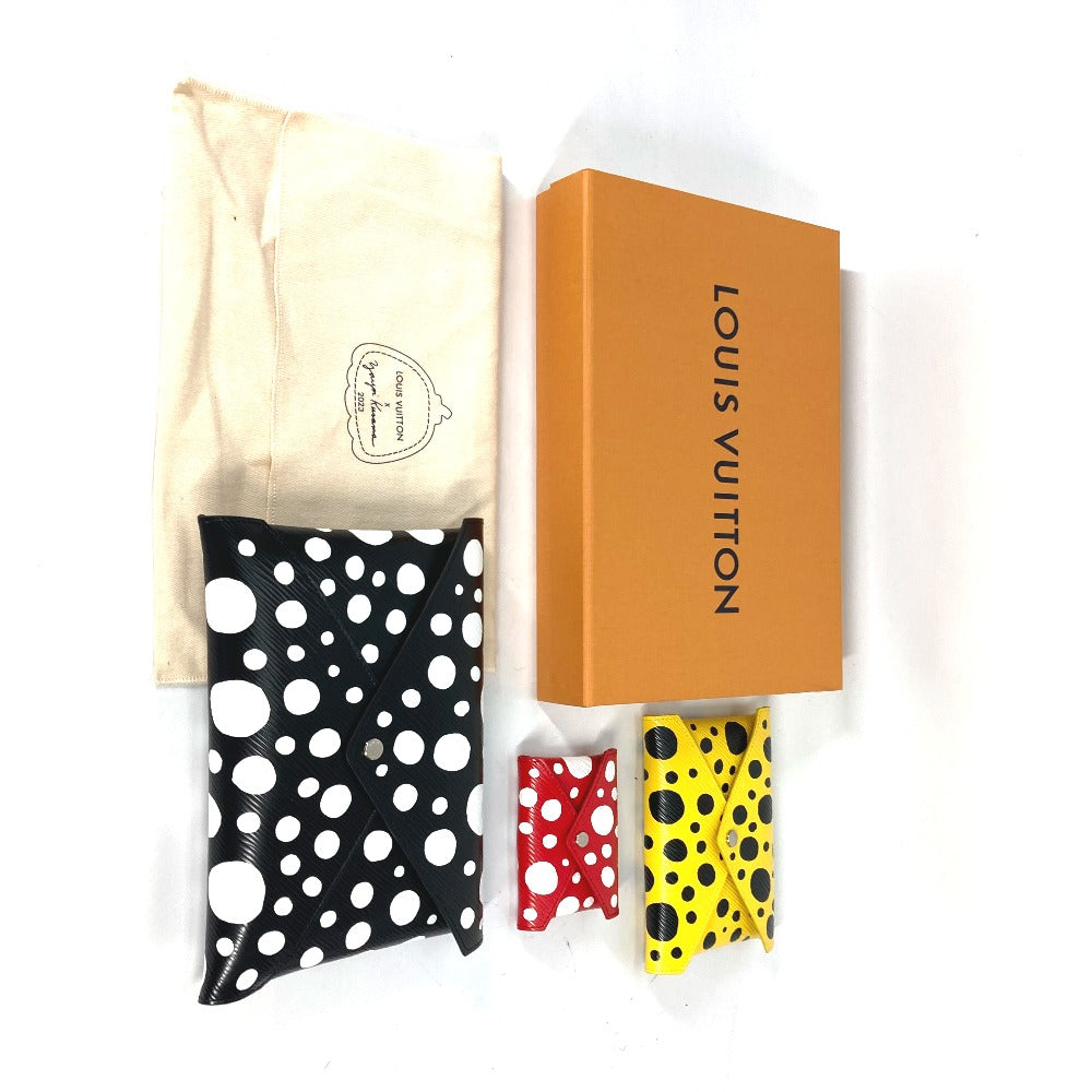 LOUIS VUITTON Clutch bag M81959 Epi Leather black yellow red Epi Yayoi Kusama LVxYK Pochette Kirigami Women Used