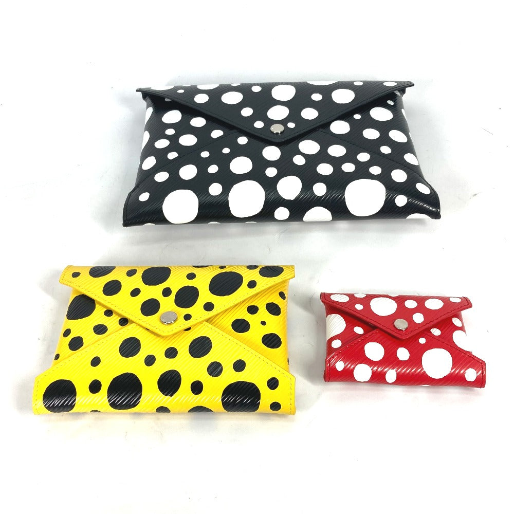 LOUIS VUITTON Clutch bag M81959 Epi Leather black yellow red Epi Yayoi Kusama LVxYK Pochette Kirigami Women Used