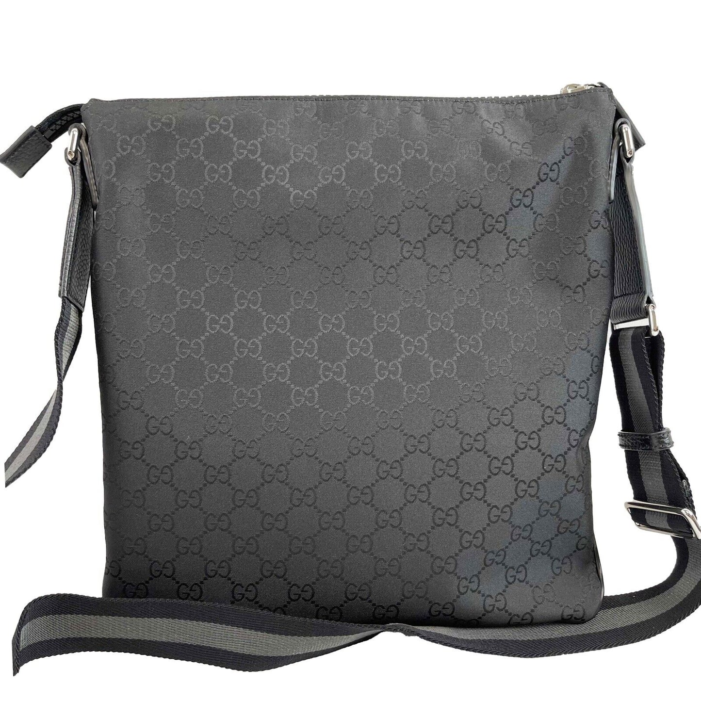 GUCCI New w/o Tags  Front Zip Flat Messenger Crossbody Bag