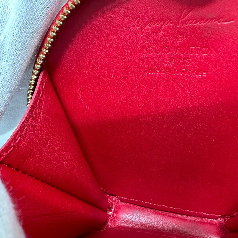 LOUIS VUITTON Coin case M91570 Patent leather Red Monogram Vernis Yayoi Kusama collaboration portomone chapeau dot infinity Women Used