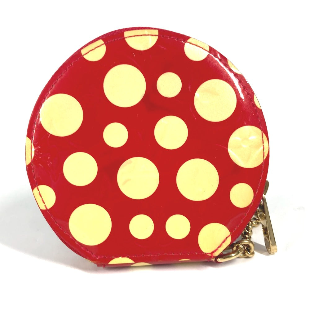 LOUIS VUITTON Coin case M91570 Patent leather Red Yayoi Kusama collaboration dot polka dot Portomone Chapeau