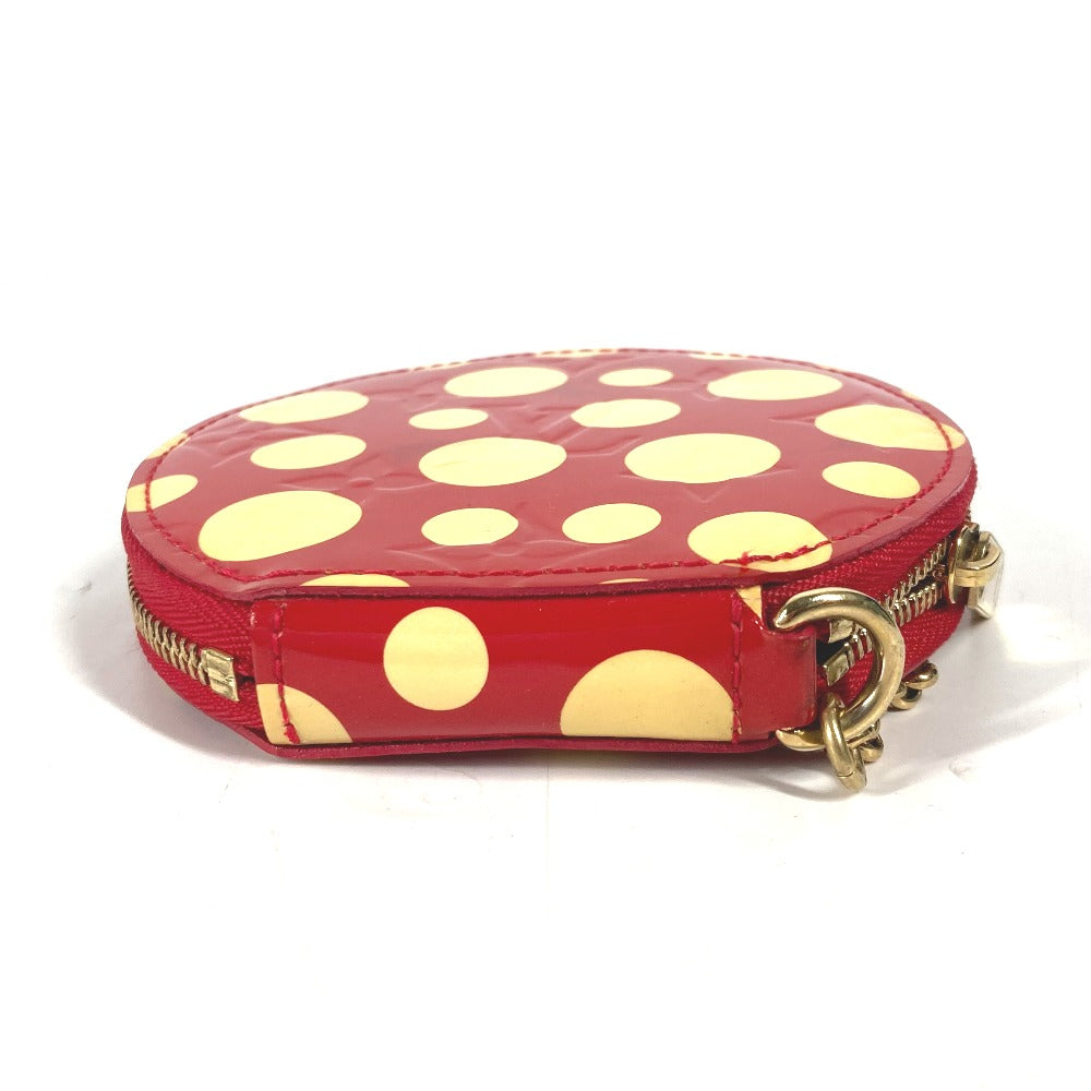 LOUIS VUITTON Coin case M91570 Patent leather Red Yayoi Kusama collaboration dot polka dot Portomone Chapeau