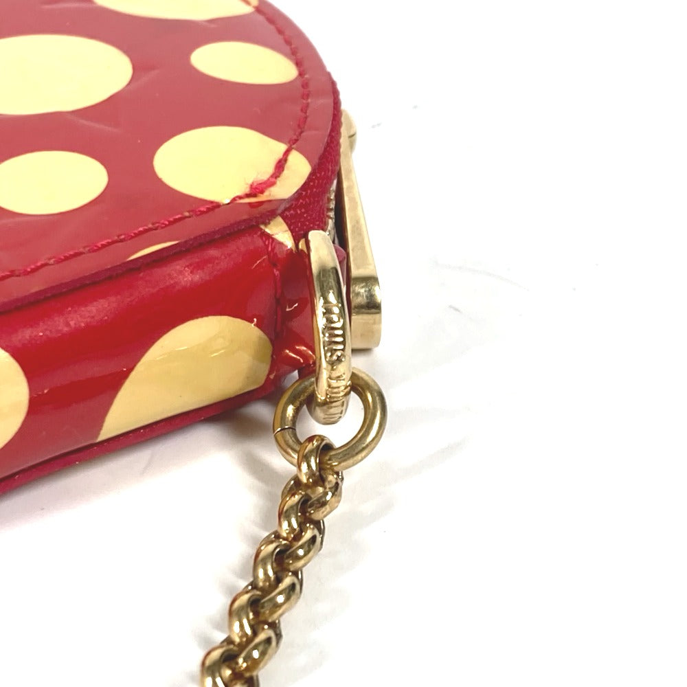 LOUIS VUITTON Coin case M91570 Patent leather Red Yayoi Kusama collaboration dot polka dot Portomone Chapeau