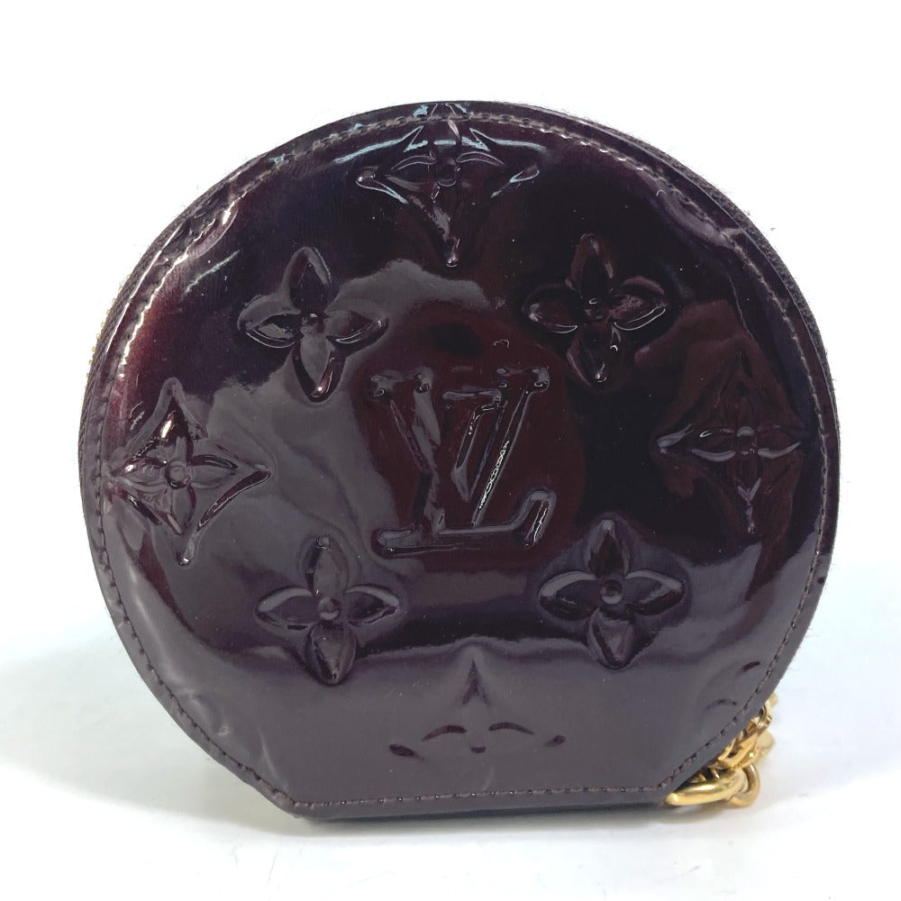 LOUIS VUITTON Coin case M91386 Monogram Vernis purple Monogram Vernis portomone ecruil Women Used