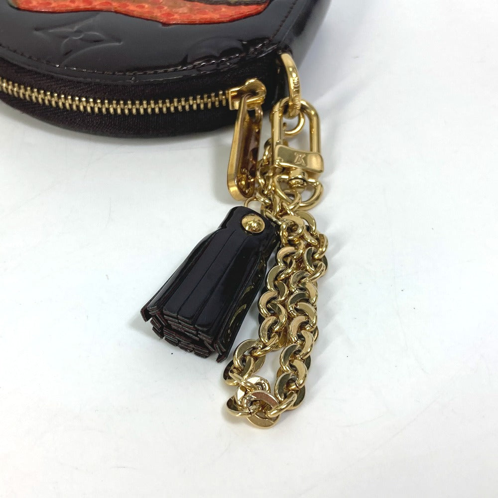 LOUIS VUITTON Coin case M91386 Monogram Vernis purple Monogram Vernis portomone ecruil Women Used