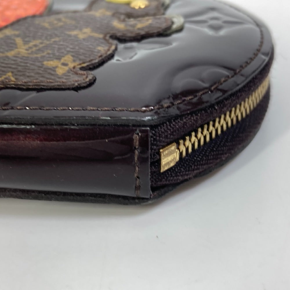 LOUIS VUITTON Coin case M91386 Monogram Vernis purple Monogram Vernis portomone ecruil Women Used