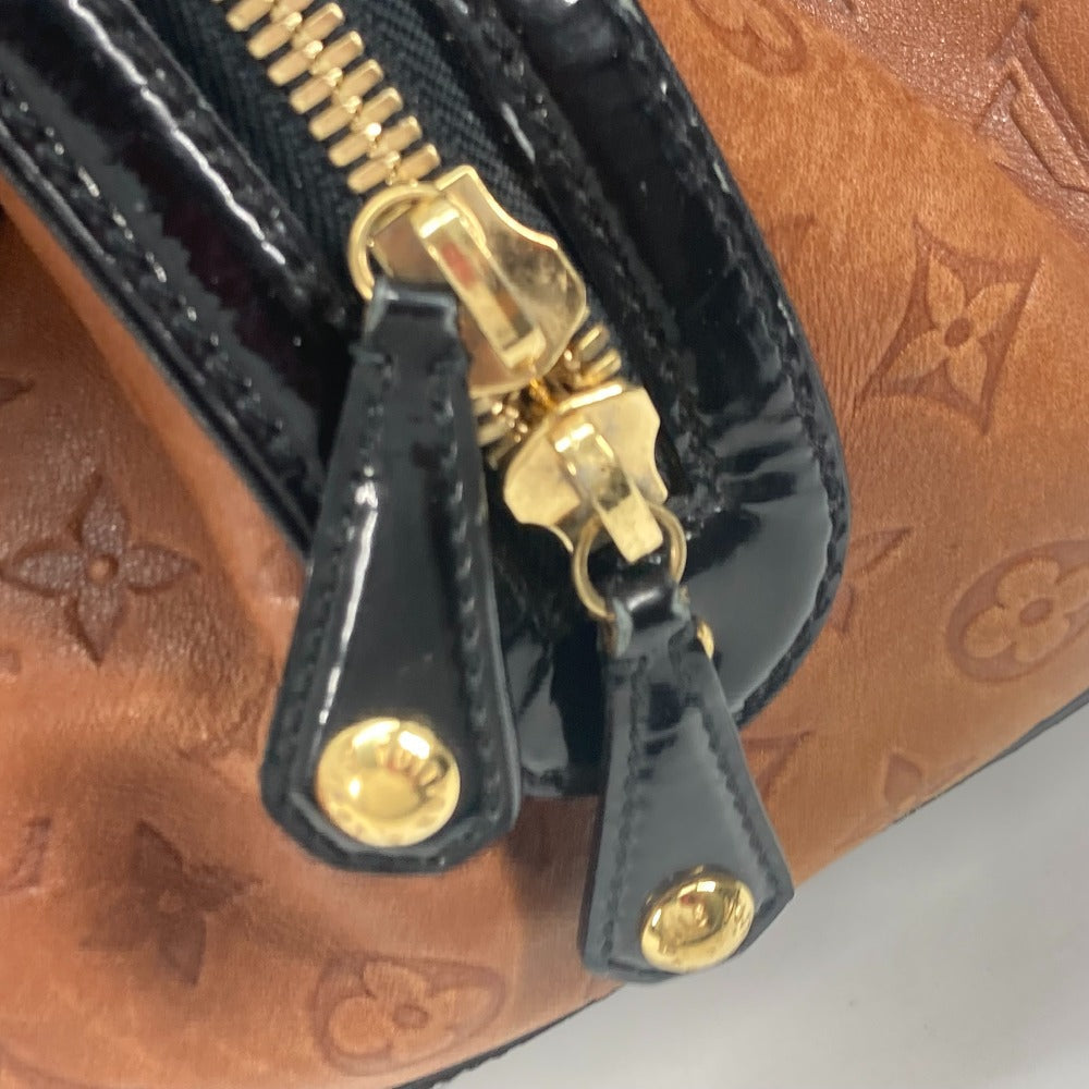 LOUIS VUITTON Boston Duffel bag M95299 Leather / patent leather Brown Monogram emboss Stephen Women Used
