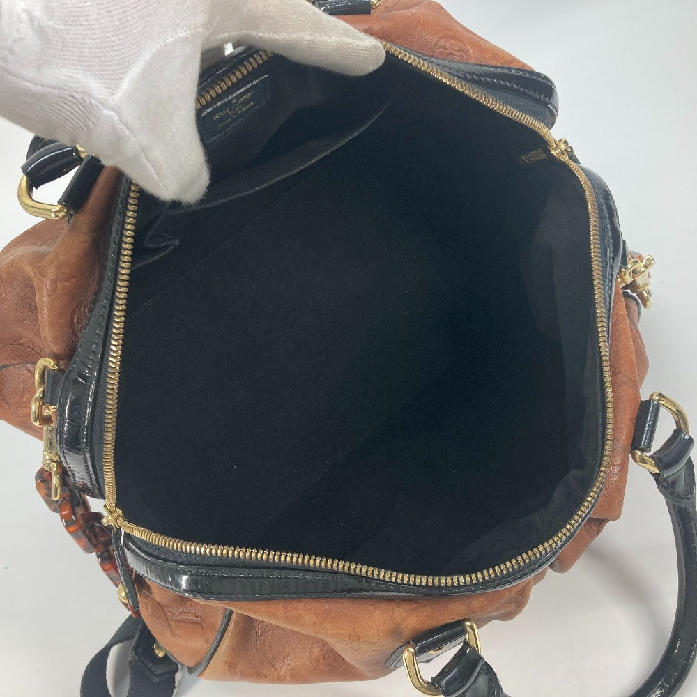 LOUIS VUITTON Boston Duffel bag M95299 Leather / patent leather Brown Monogram emboss Stephen Women Used
