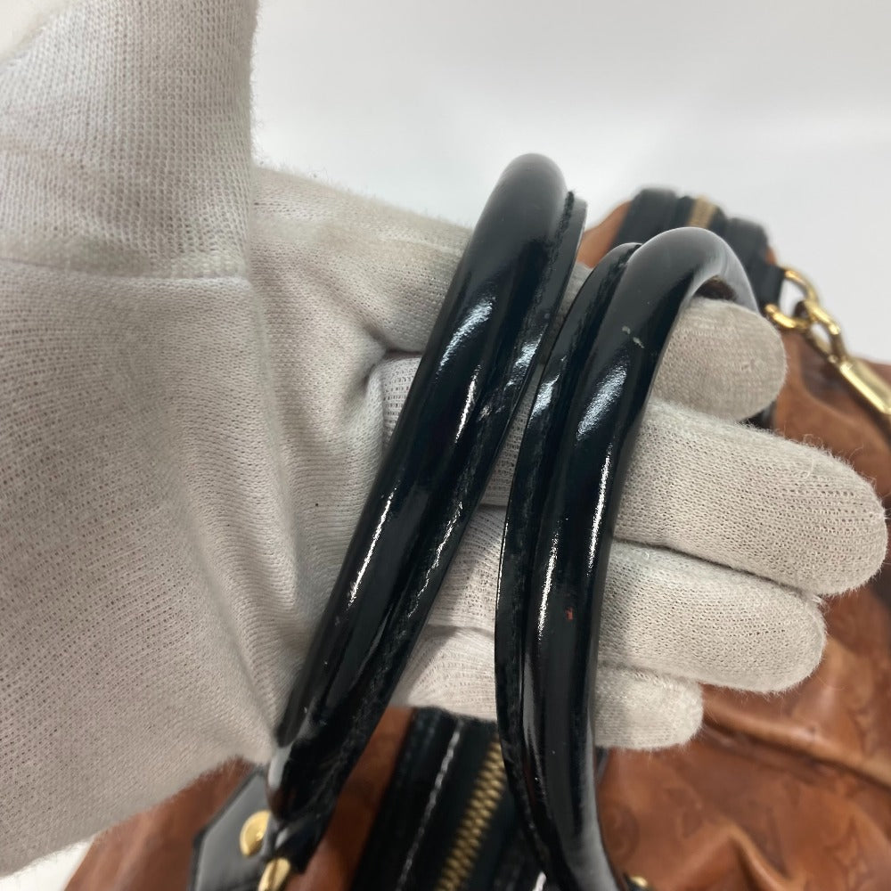 LOUIS VUITTON Boston Duffel bag M95299 Leather / patent leather Brown Monogram emboss Stephen Women Used