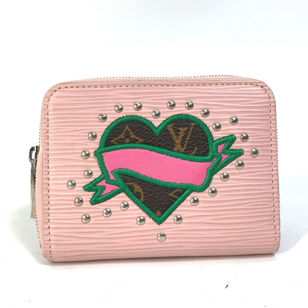 LOUIS VUITTON Coin case M63723 Epi Leather pink epi stories Zip around purse Women Used