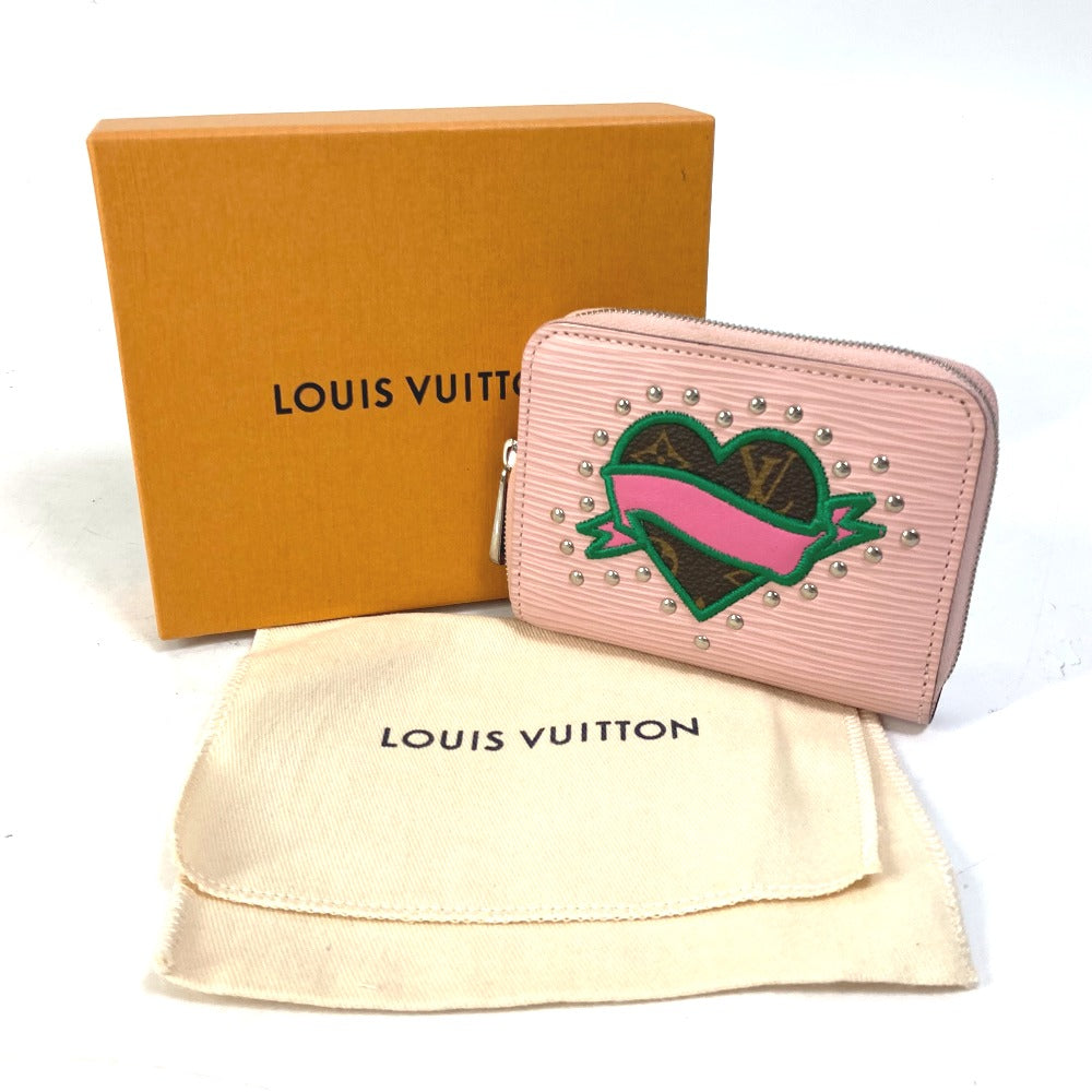 LOUIS VUITTON Coin case M63723 Epi Leather pink epi stories Zip around purse Women Used