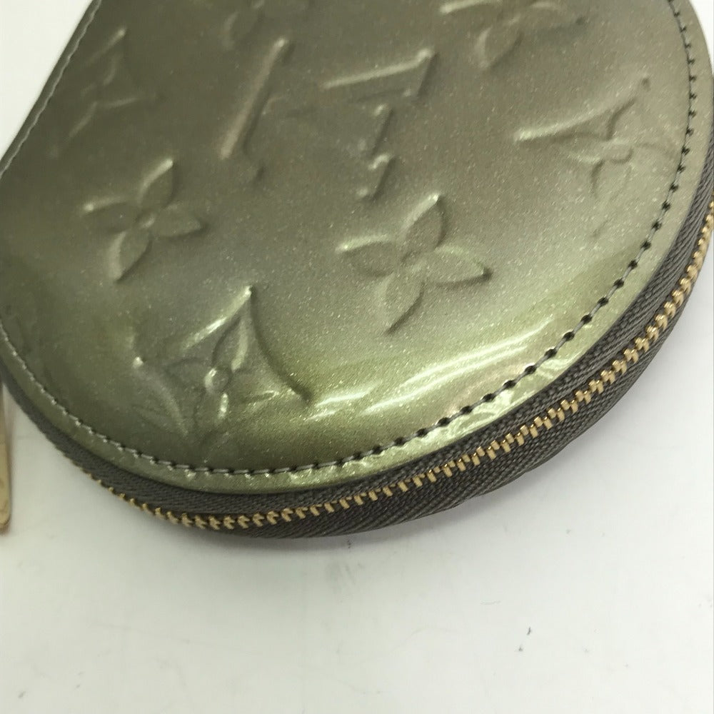 LOUIS VUITTON Coin case M91387 Monogram Vernis Silver Monogram Vernis portomone cock Women Used