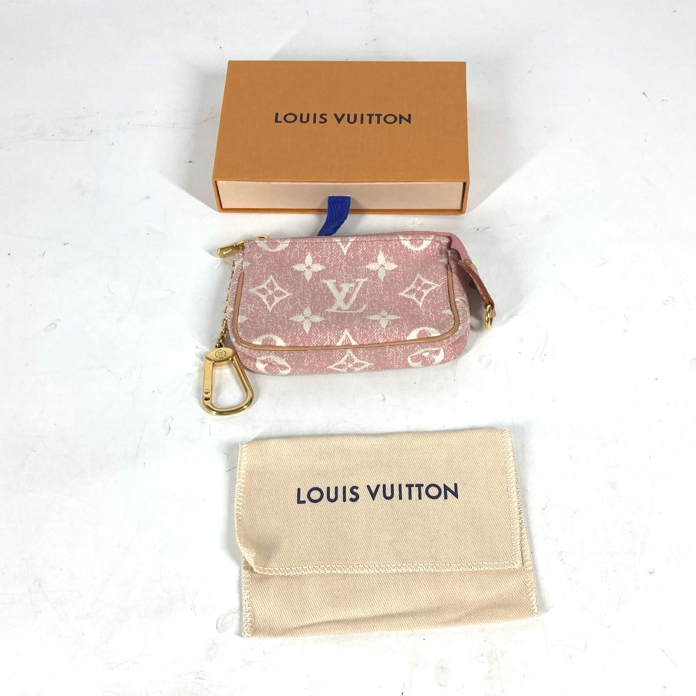 LOUIS VUITTON Coin case M81176 Monogram denim pink Monogram jacquard denim Micro Pochette Accessoires