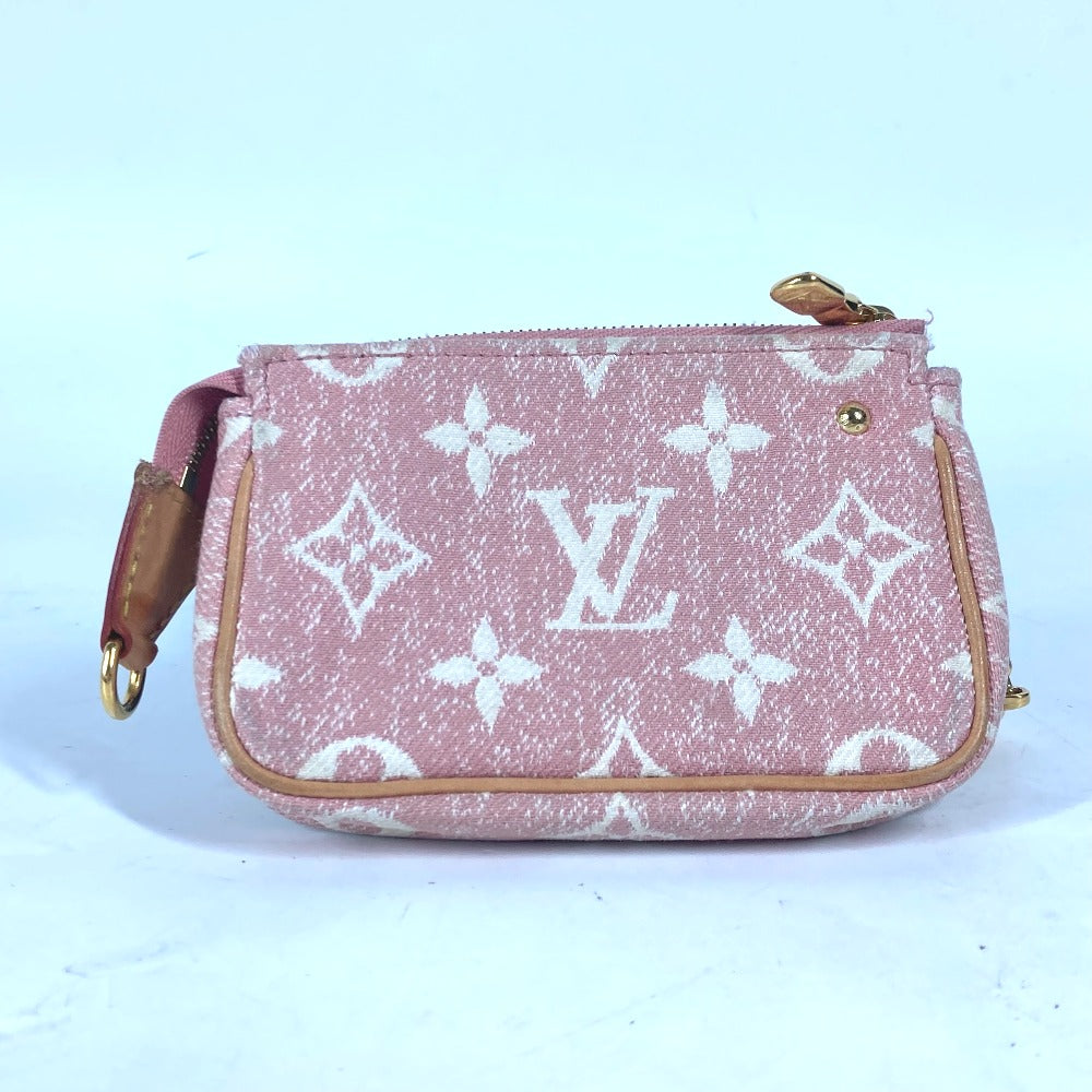 LOUIS VUITTON Coin case M81176 Monogram denim pink Monogram jacquard denim Micro Pochette Accessoires