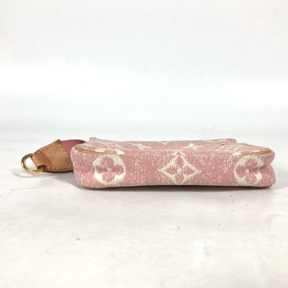 LOUIS VUITTON Coin case M81176 Monogram denim pink Monogram jacquard denim Micro Pochette Accessoires