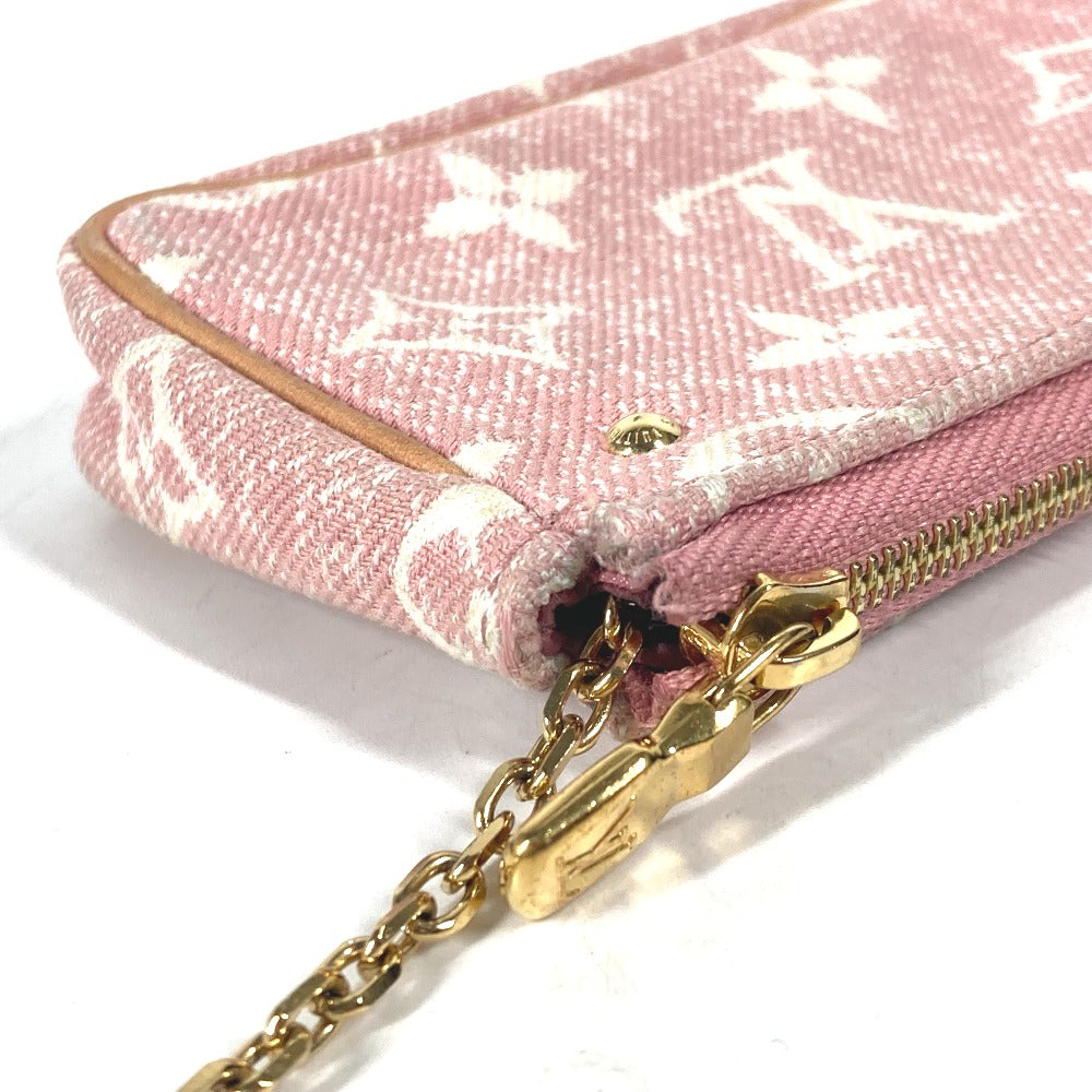 LOUIS VUITTON Coin case M81176 Monogram denim pink Monogram jacquard denim Micro Pochette Accessoires