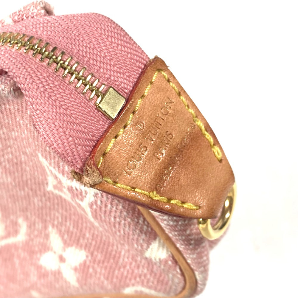 LOUIS VUITTON Coin case M81176 Monogram denim pink Monogram jacquard denim Micro Pochette Accessoires