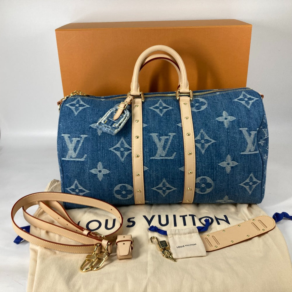 LOUIS VUITTON Boston Duffel bag M24315 Monogram denim blue New LV Remix Keepall ・bandouliere 45