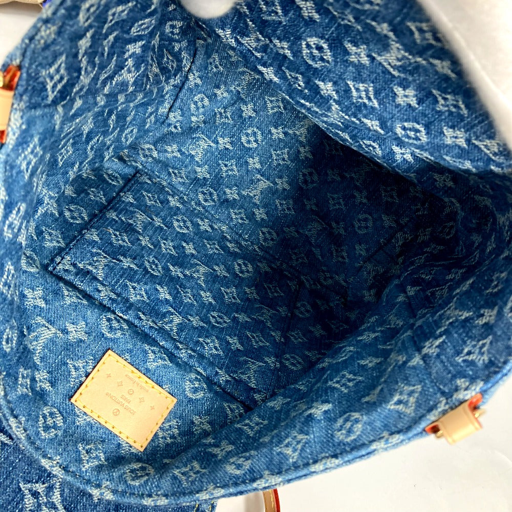 LOUIS VUITTON Backpack M46836 Monogram denim blue New LV Remix Venice Women Used