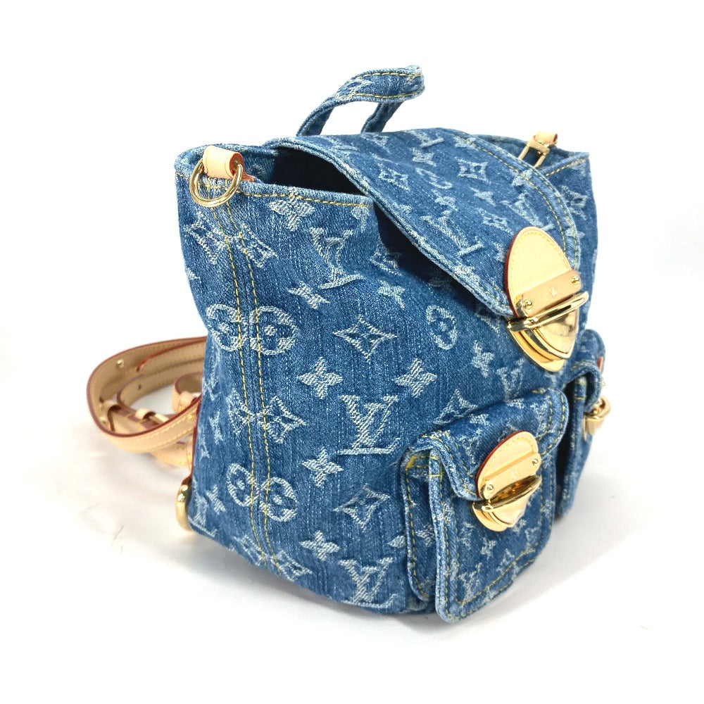 LOUIS VUITTON Backpack M46836 Monogram denim blue New LV Remix Venice Women Used