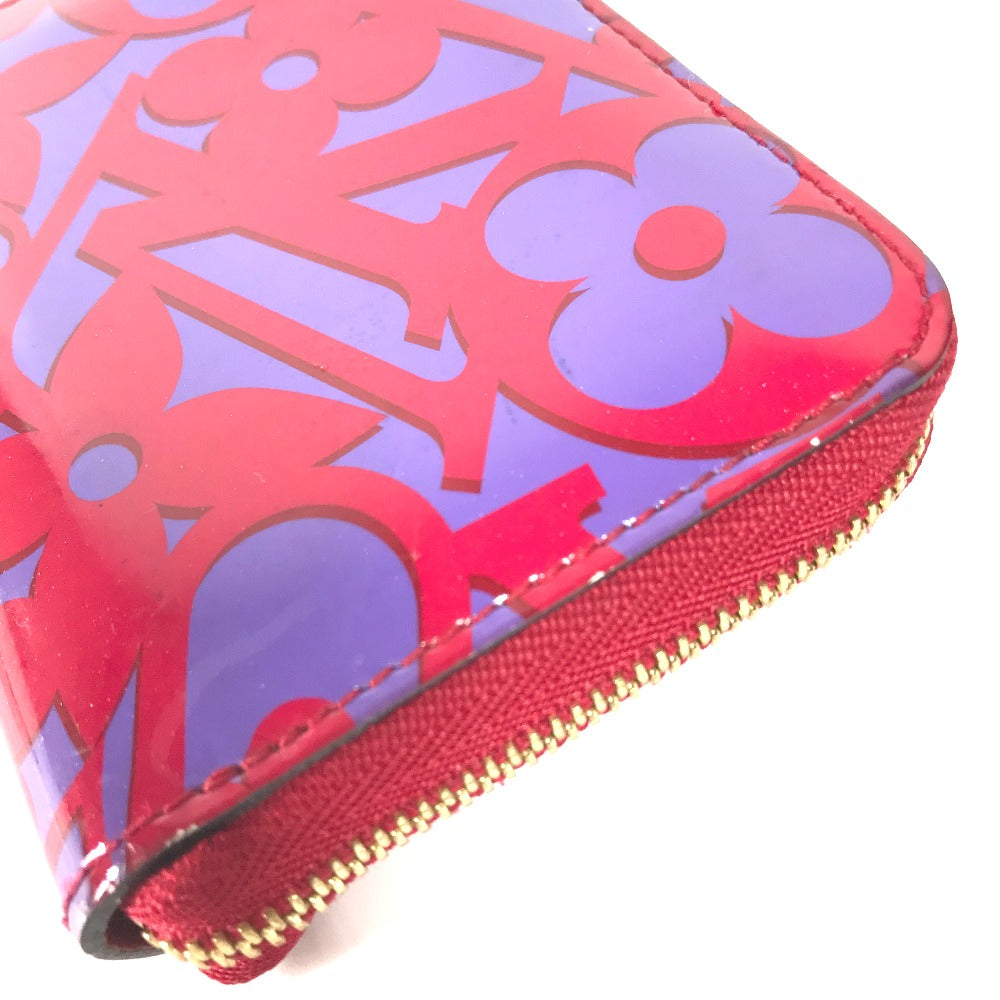 LOUIS VUITTON Coin case M90130 Patent leather purple 2014 Valentine Sweet Monogram Zip around purse Women Used