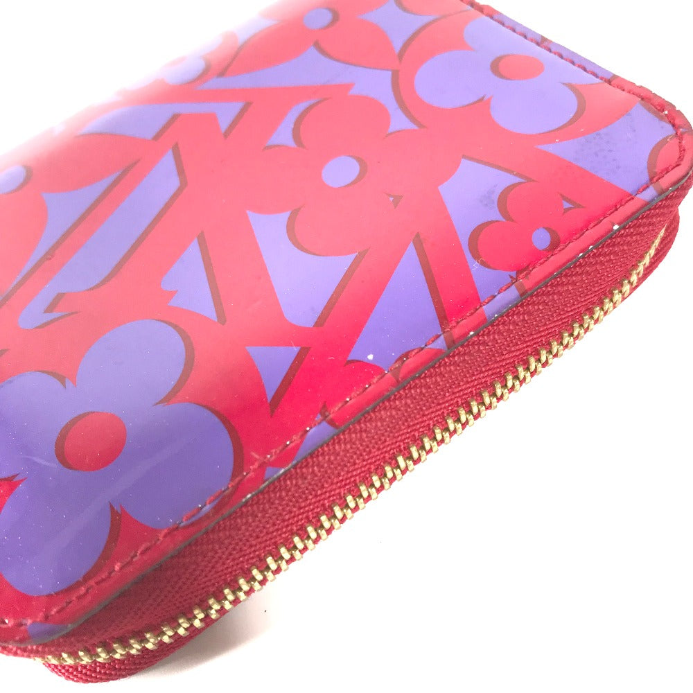 LOUIS VUITTON Coin case M90130 Patent leather purple 2014 Valentine Sweet Monogram Zip around purse Women Used