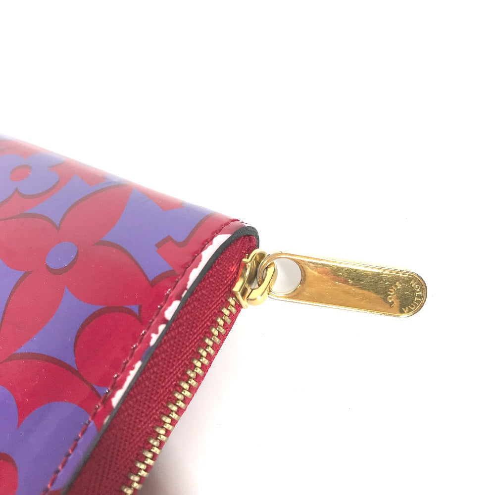LOUIS VUITTON Coin case M90130 Patent leather purple 2014 Valentine Sweet Monogram Zip around purse Women Used