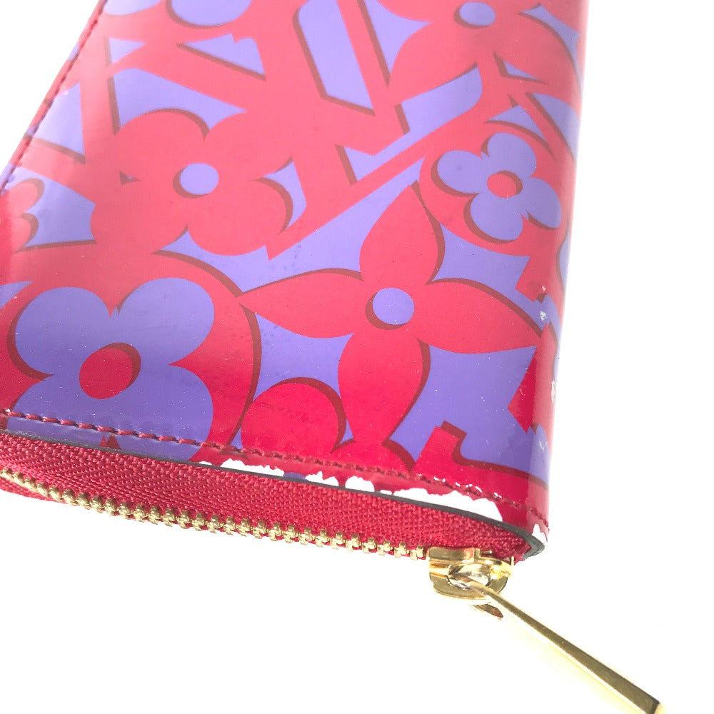 LOUIS VUITTON Coin case M90130 Patent leather purple 2014 Valentine Sweet Monogram Zip around purse Women Used