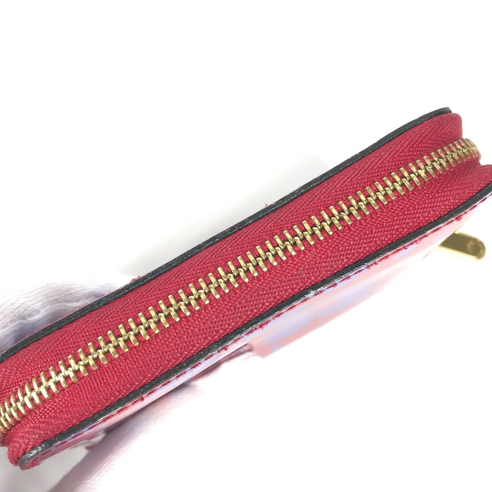 LOUIS VUITTON Coin case M90130 Patent leather purple 2014 Valentine Sweet Monogram Zip around purse Women Used