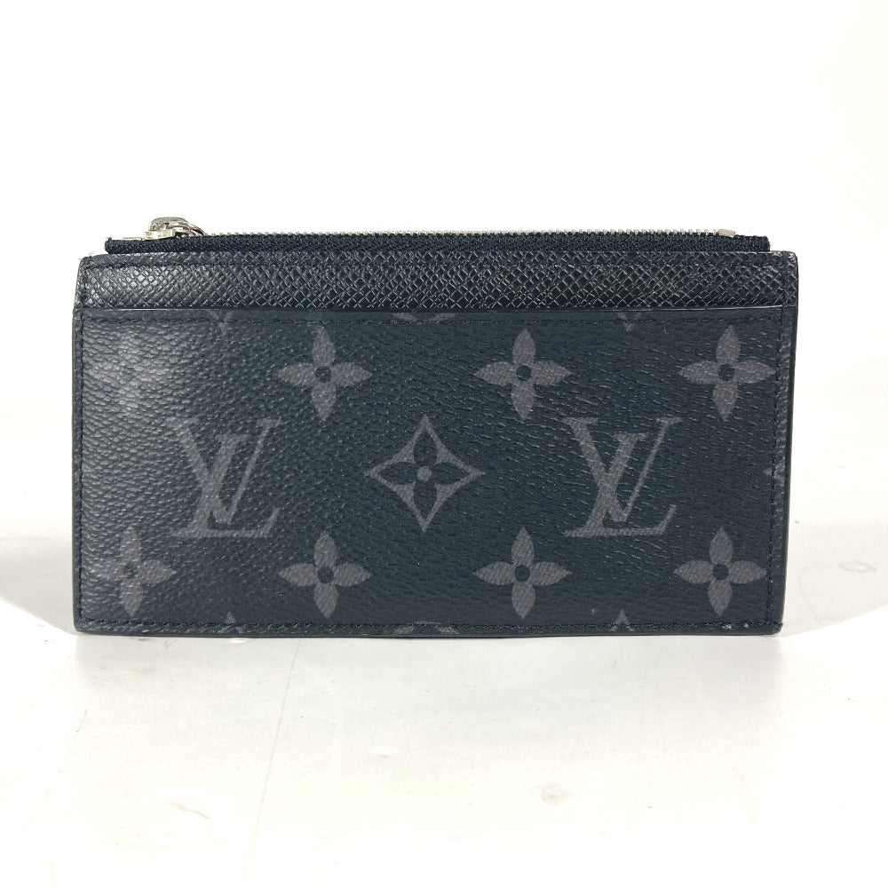 LOUIS VUITTON Coin case M30271 Monogram Eclipse Canvas, Taiga Leather black Taigalama Coin card holder