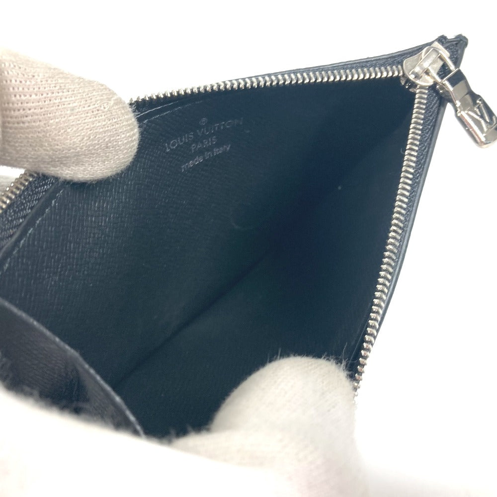 LOUIS VUITTON Coin case M30271 Monogram Eclipse Canvas, Taiga Leather black Taigalama Coin card holder