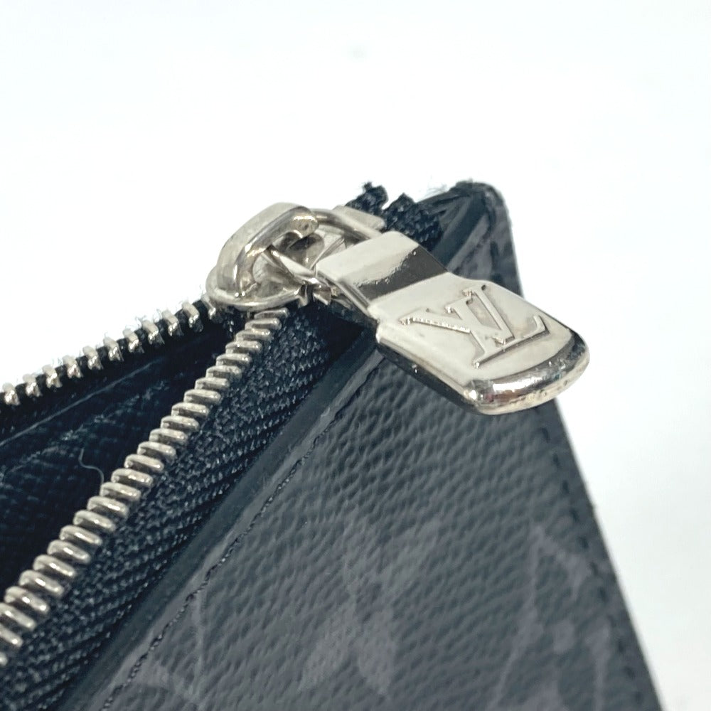 LOUIS VUITTON Coin case M30271 Monogram Eclipse Canvas, Taiga Leather black Taigalama Coin card holder