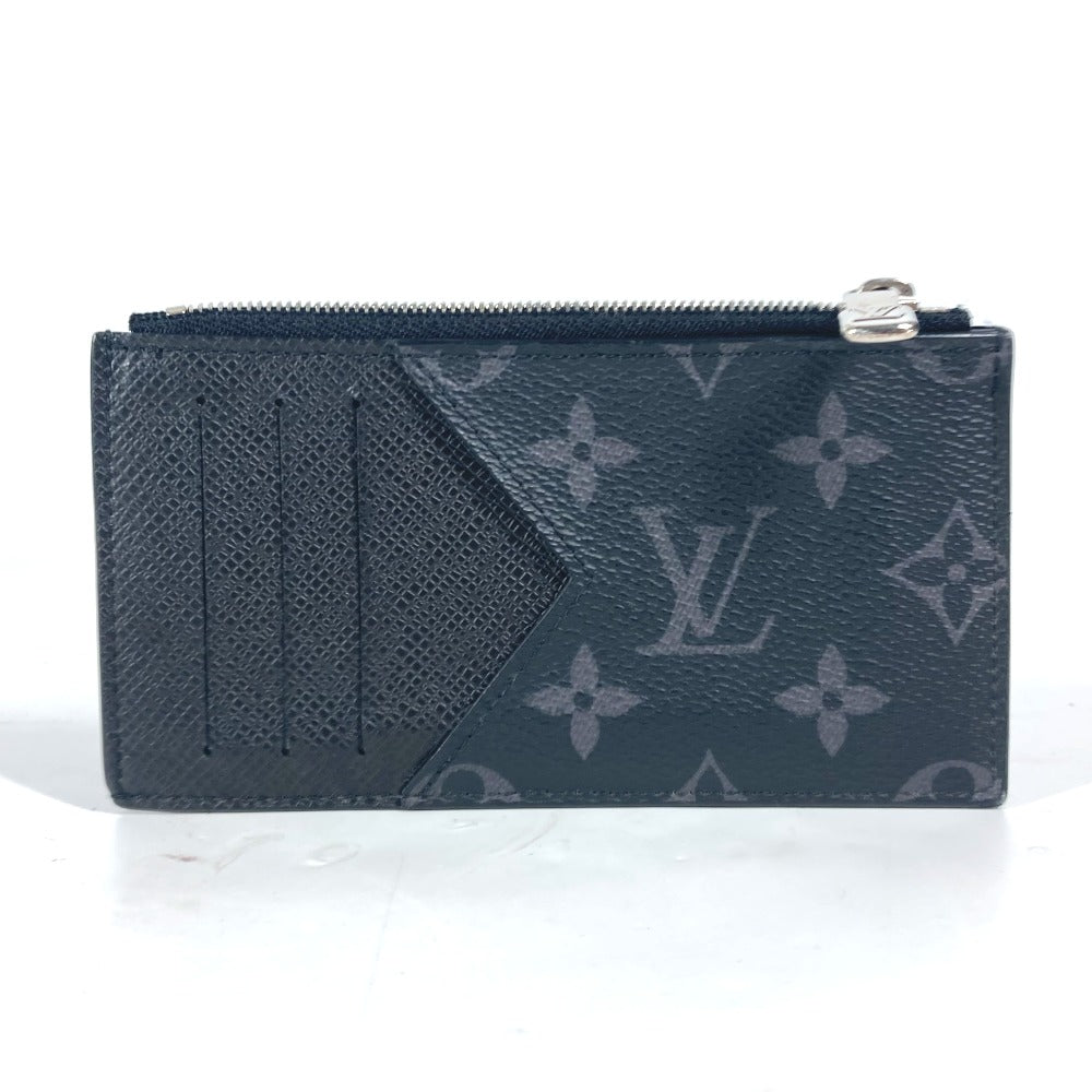LOUIS VUITTON Coin case M30271 Monogram Eclipse Canvas, Taiga Leather black Taigalama Coin card holder