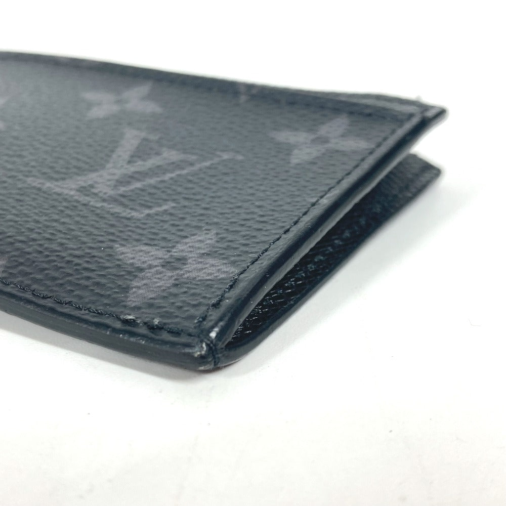 LOUIS VUITTON Coin case M30271 Monogram Eclipse Canvas, Taiga Leather black Taigalama Coin card holder