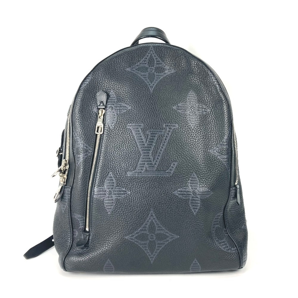 LOUIS VUITTON Backpack M57288 leather black Monogram Taurillon Clemence Shadow Armand backpack