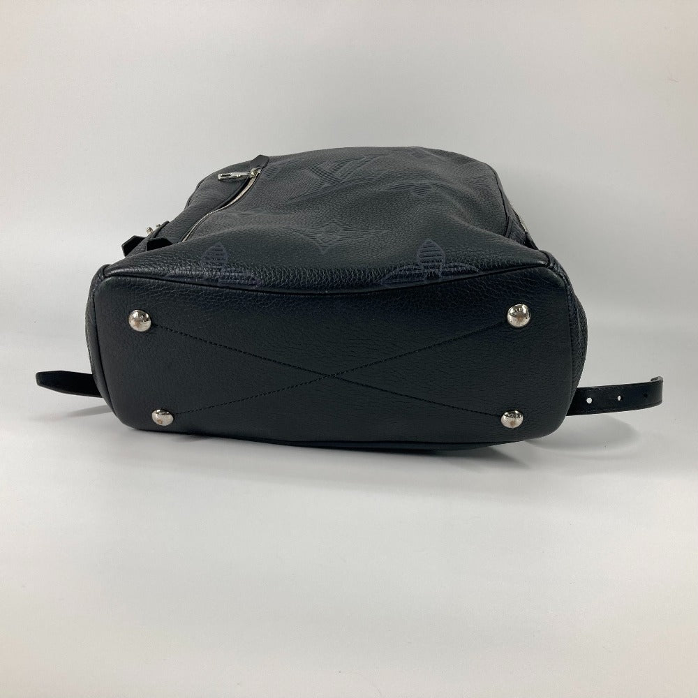 LOUIS VUITTON Backpack M57288 leather black Monogram Taurillon Clemence Shadow Armand backpack