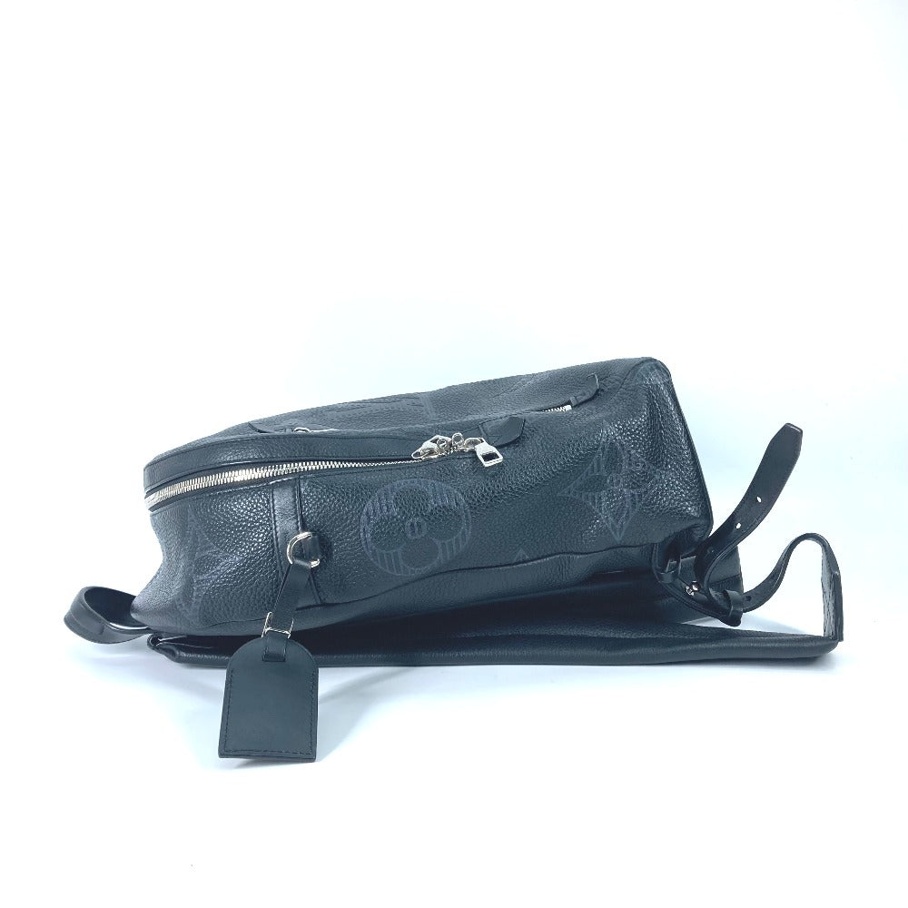 LOUIS VUITTON Backpack M57288 leather black Monogram Taurillon Clemence Shadow Armand backpack