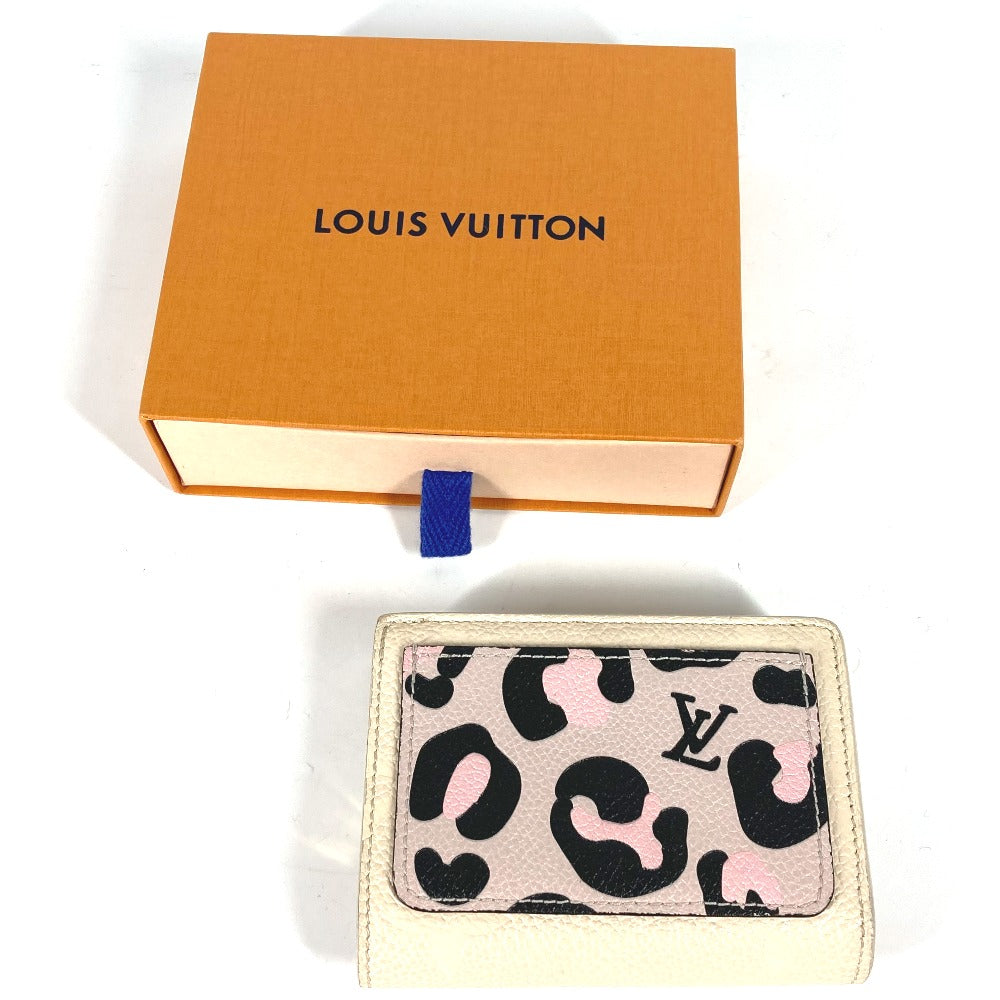 LOUIS VUITTON Folded wallet M80754 Monogram Ann Platt Leather beige Monogram Ann Platt Portefeuille Clare Women Used