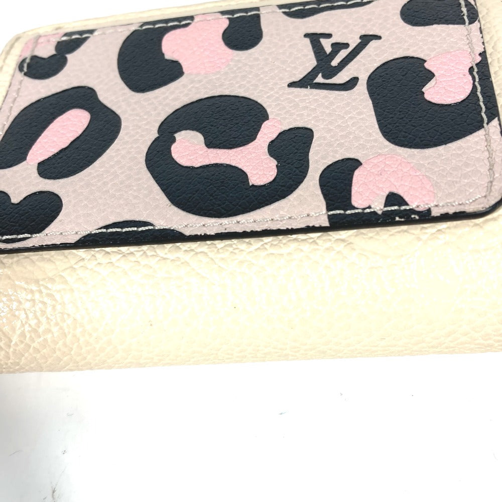 LOUIS VUITTON Folded wallet M80754 Monogram Ann Platt Leather beige Monogram Ann Platt Portefeuille Clare Women Used