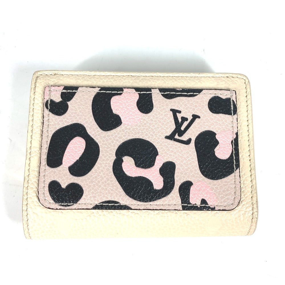 LOUIS VUITTON Folded wallet M80754 Monogram Ann Platt Leather beige Monogram Ann Platt Portefeuille Clare Women Used