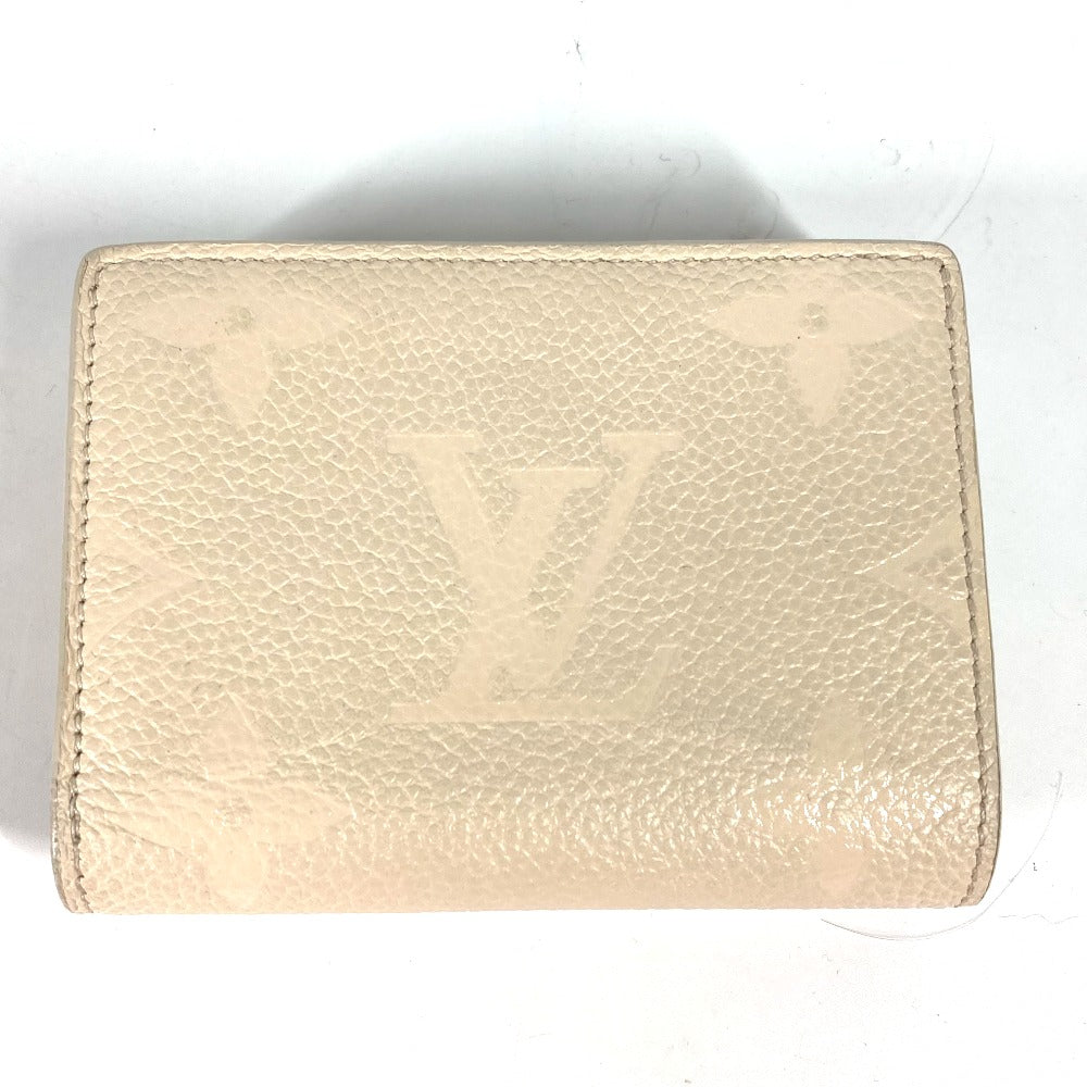 LOUIS VUITTON Folded wallet M80754 Monogram Ann Platt Leather beige Monogram Ann Platt Portefeuille Clare Women Used