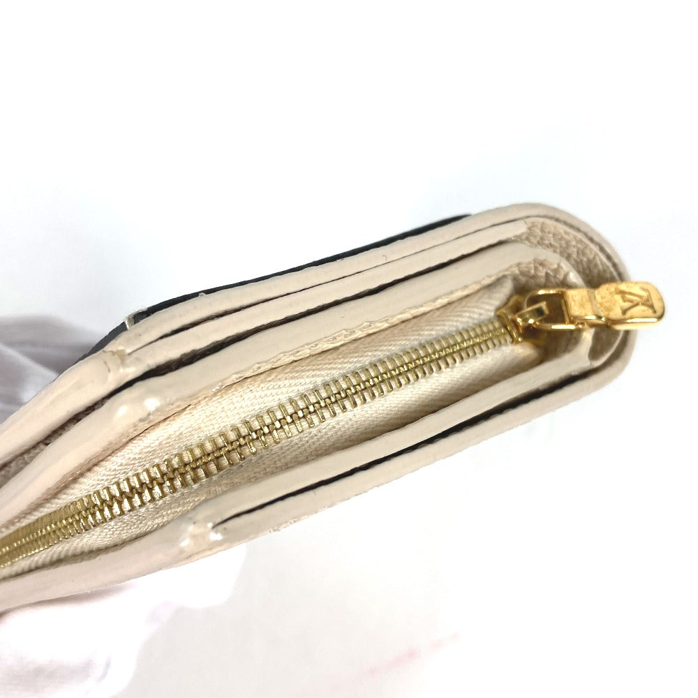 LOUIS VUITTON Folded wallet M80754 Monogram Ann Platt Leather beige Monogram Ann Platt Portefeuille Clare Women Used