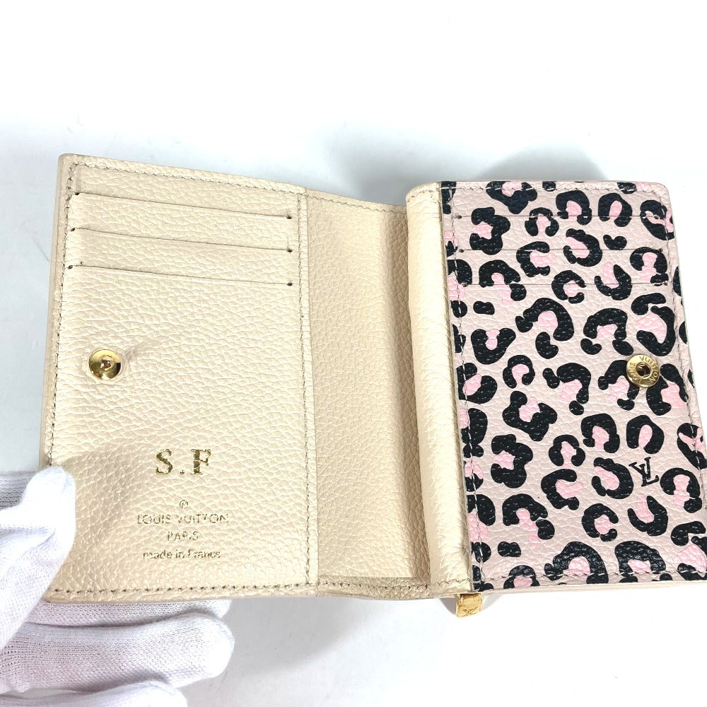 LOUIS VUITTON Folded wallet M80754 Monogram Ann Platt Leather beige Monogram Ann Platt Portefeuille Clare Women Used