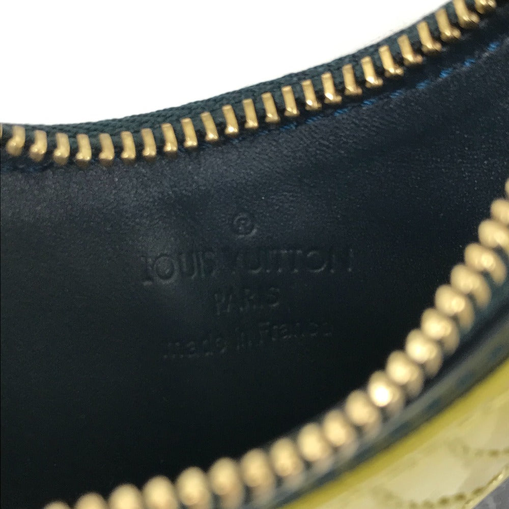 LOUIS VUITTON Coin case M91405 Monogram Vernis green Monogram Vernis Pochette Oiseau Women Used