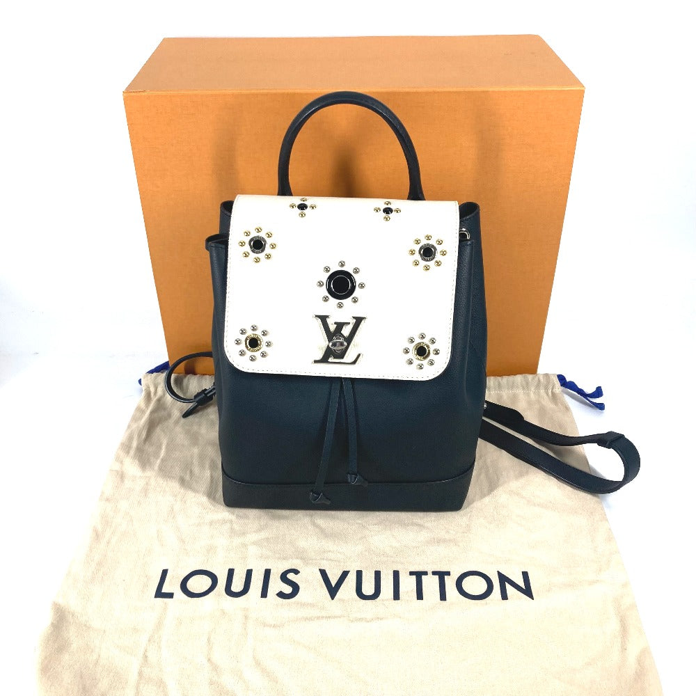 LOUIS VUITTON Backpack M54108 leather black Rock Me Backpack Studs