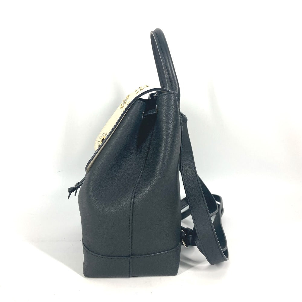 LOUIS VUITTON Backpack M54108 leather black Rock Me Backpack Studs