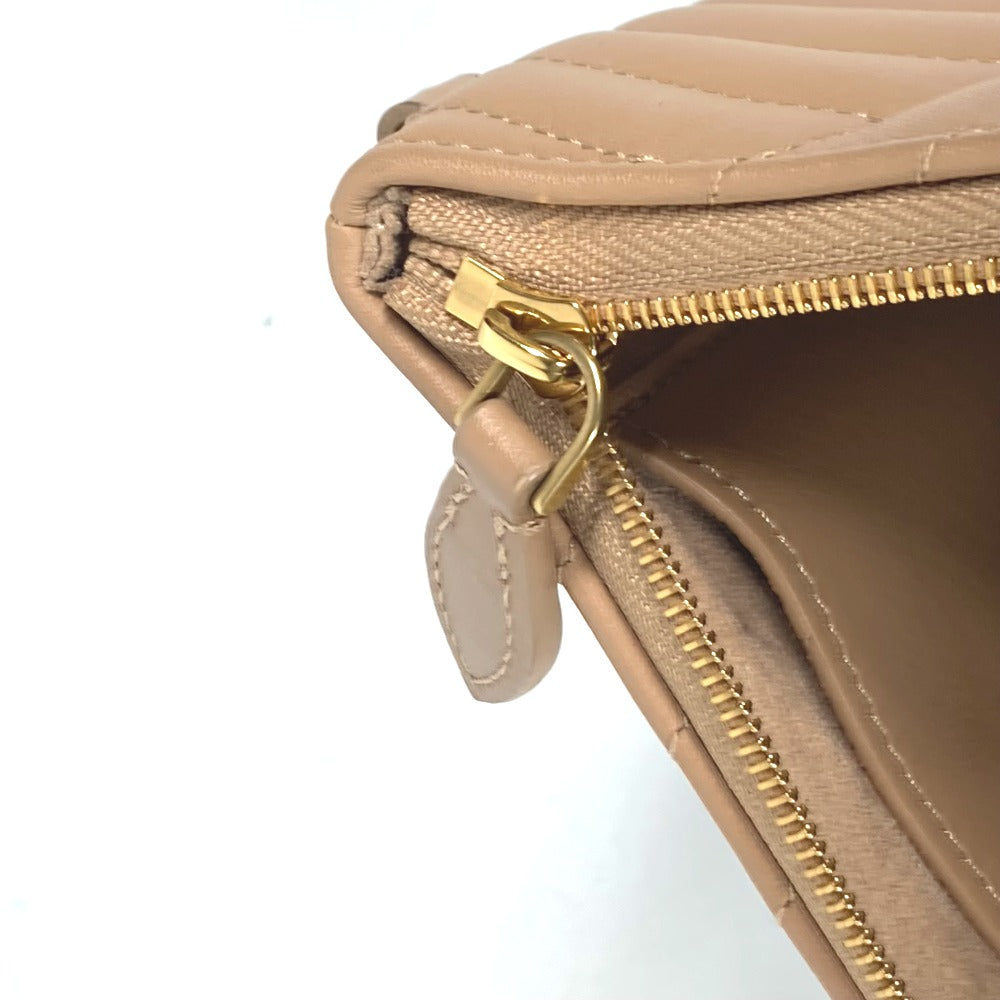 LOUIS VUITTON Clutch bag M68478 leather beige New Wave Pochette Zip