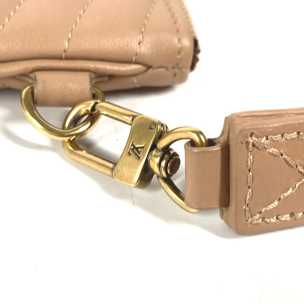 LOUIS VUITTON Clutch bag M68478 leather beige New Wave Pochette Zip