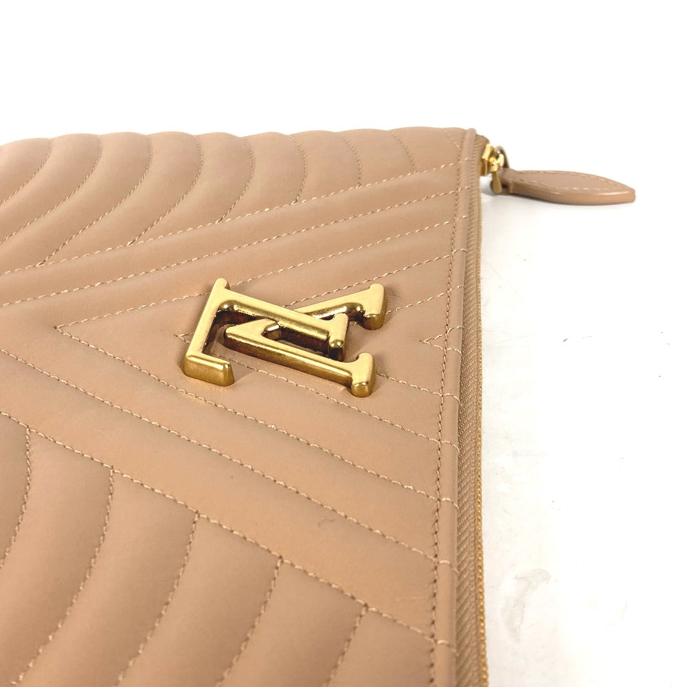 LOUIS VUITTON Clutch bag M68478 leather beige New Wave Pochette Zip